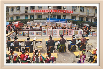 铜鼓村举办农民画展。以上图片均为凯里市融媒体中心提供