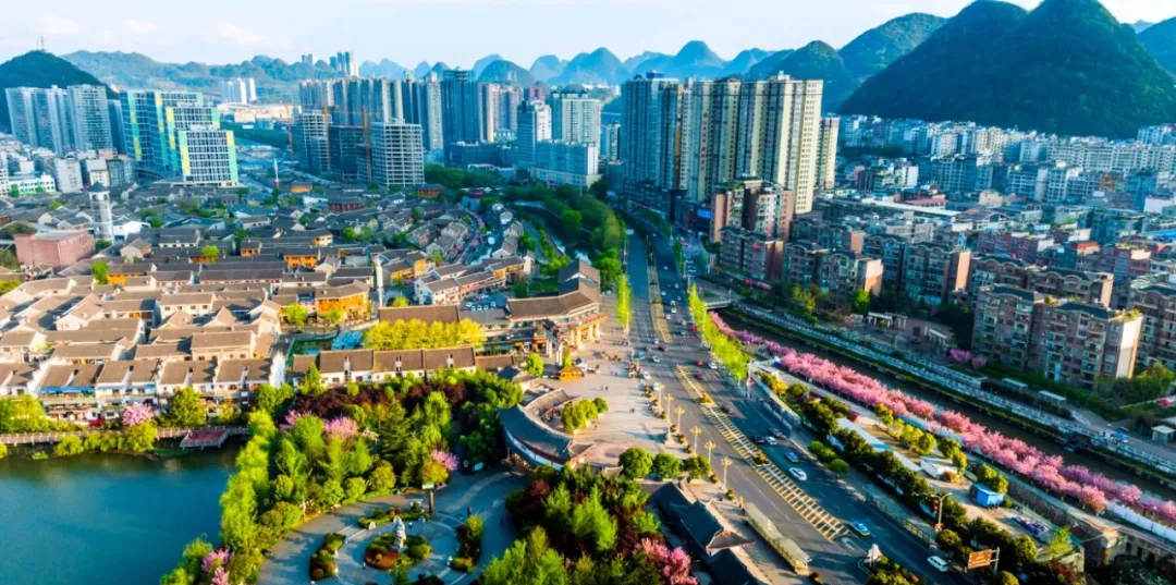 六盘水市钟山区城市风景。