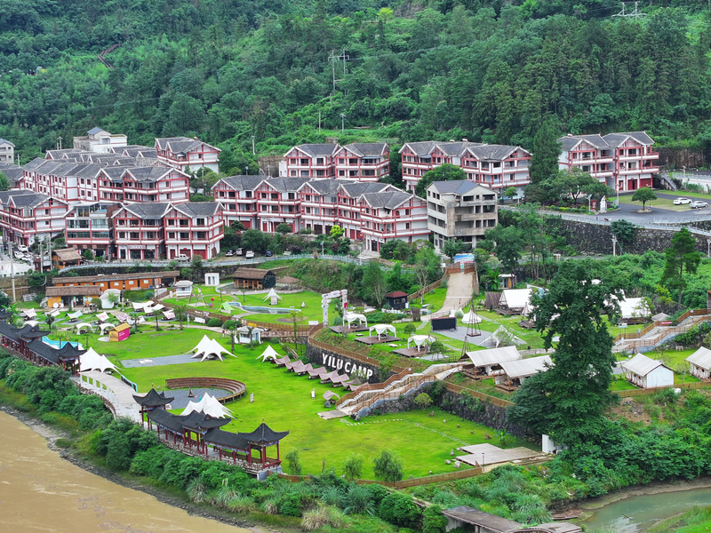 九龙村一路营地现貌。照片由九龙村提供