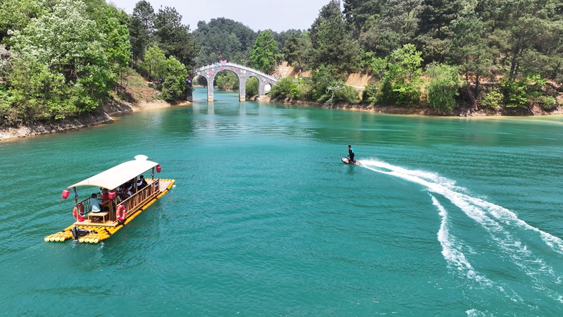 杜鹃湖景区航拍。