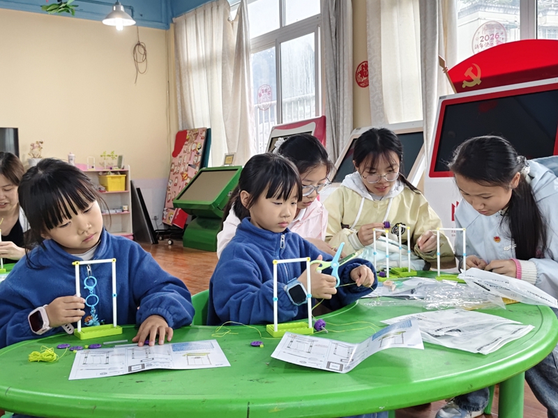 图书馆开展科普活动现场。