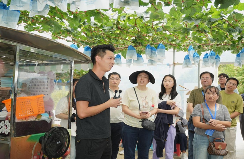 参会代表参观考察黔丰生态农业园。贵州大学农学院供图