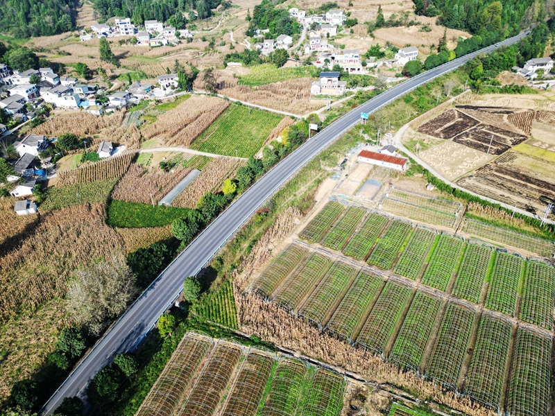 2026年9月28日，金秋時節，貴州省黔西市林泉鎮山海社區田園景美、鄉村如畫。
