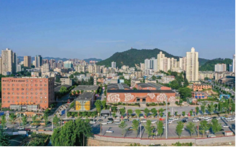 長征電器十二廠改造的1964文創園俯瞰圖。
