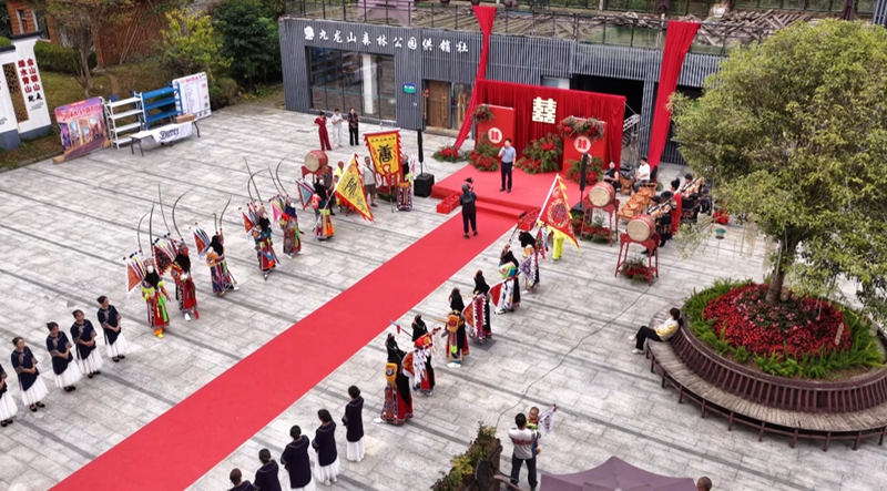 首届森林康养文化节在西秀区九龙山开幕。