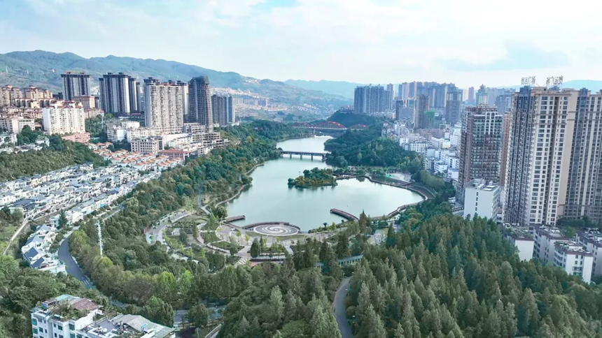 城市大景。