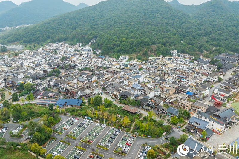航拍龙井村。人民网 阳茜摄