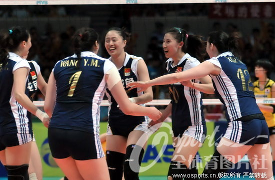 中国女排3-1力克日本女排 收获大奖赛总决赛首